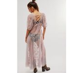 Free People  Ethereal Fairy Princess Viola Midi Maxi Slip Dress Lavender Sheer XS Photo 6