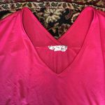 Pink Rose Large high low top v neck tie knot bottom front Photo 3