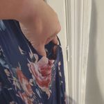 Floral Navy Maxi Dress Blue Size L Photo 4
