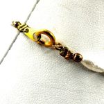 Faux Pearl, peridot shell purple beaded necklace Photo 6