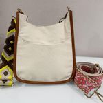 Ahdorned Women’s Canvas Boho Messenger / Crossbody Bag With Two Straps Brown Photo 0