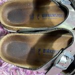 Birkenstock  Arizona Soft Footbed Women Size 40 Leather Silver Metallic Sandals Photo 7