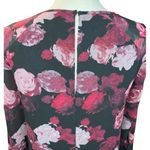 BCBGeneration  Two Tiered A-Line Dress Black Floral bell sleeve long sheer Photo 5