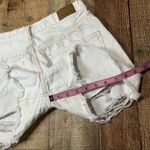 American Eagle | Women's 100% Cotton White Distressed Shorts Raw Hem Sz 2 Photo 4