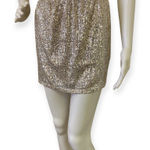 love on a hanger Sparkling Gold Sequin Mini Skirt Photo 0