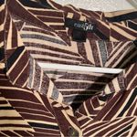 East 5th Vintage Linen Button Down Shirt Beige Geometric XL Photo 9