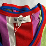 Diane Von Furstenberg  Carolina Block-Stripe Knit Tank‎ Top Light Cerise Size XS Photo 9