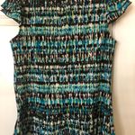 Christopher & Banks  Pleated Brown & Teal Sleeveless Top  PL Photo 1