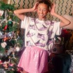 NWT Queen of Sparkles Vintage Christmas Truck Tee Pink Photo 0