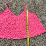 Lilly Pulitzer  bright pink textured tank top size L Photo 8