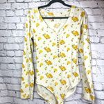 Free People Dylan Thermal Floral Bodysuit - Sunny Weather - XL Photo 7