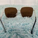Square Brown & Gold Metal Frame Sunglasses Women NWOT Photo 3