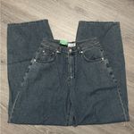 vintage inspired dark wash denim baggy boyfriend wide leg jeans Blue Size 26 Photo 2