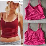 Free People Good Karma Ruched Crop Tank M/L Photo 1