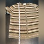 Cambridge Dry Goods Earthy Colors Striped Sweater 100% Wool full zip size Small Green Photo 8