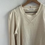 Free People  We the Free Clover Top Oatmeal 100% Cotton Neutral Boho Small Photo 5