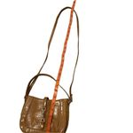 Brown Faux Leather Crossbody Shoulder Bag Purse Preppy Photo 12