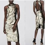 ZARA SEQUIN OPEN BACK SLEEVELESS MINI SHEATH DRESS S Photo 1