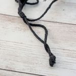 Leather? Tie Bracelet with Protect Animals Charm Black Photo 6