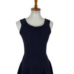Eliza J  Blue Knit Fit‎ And Flare Sleeveless Dress Small Elegant Stretchy Classic Photo 1