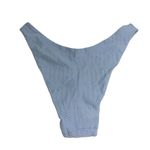 Aerie  Bikini Bottom Cheeky High Cut Textured Wave Blue L Photo 1
