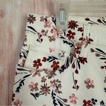 Just Fab White Stretch Floral Print Skinny Jeans Photo 2