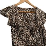 Free People French Quarter Wrap Mini Dress Medium Cheetah Print Photo 7