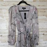 Lulus NWT Loving You Dusty Purple Floral Print Long Sleeve Wrap Maxi Dress SZ L Photo 3