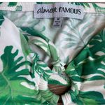 Almost Famous  O-Ring Halter Bandeau & Ruched Asymmetrical Skirt Palm Tree Size M Photo 6
