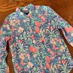 Talbots Ratti Tropical Print Classic Cotton Shirt Size XL Preppy Resortwear Photo 4