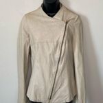 Anthropologie Illia  Tan Napa Leather Moto Jacket Medium Photo 2