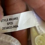 Madewell  White Lace-Inset Pintucked Henley Top Semi Sheer Short Sleeve Small Photo 11