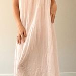 Vintage Pink Baby Doll Maxi Slip Dress White Photo 0