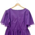 NWT JessaKae Nora Purple Midi Dress Sz XXL Sweetheart Flutter Sleeve Fit & Flare Photo 7
