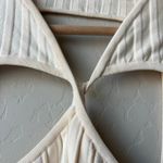 Ronny Kobo Dress Fringe Cut Out Long‎ Sleeve Knit Midi Dress Ivory Sz S Photo 5