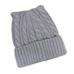 Unbranded Cable Knit Cashmere & Mohair Cat Ears Beanie Taupe OS‎ Photo 0