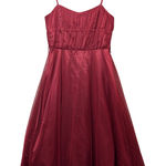 As You Wish Vintage 90s‎ As U Wish Party Dress Fit Flare Sleeveless Tulle Overlay Red Size 5 Photo 0