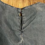 Beach Lunch Lounge Women's Denim Shift Dress Bell Ruffle Sleeve Photo 1