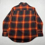 Old Navy Women’s Swifty Evermore Boyfriend Flannel XS Orange Black Plaid Photo 4