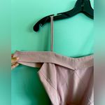 Greylin Anthropologie  Ellie Blush Pink Off the Shoulder Tie Waist Romper SZ S Photo 2