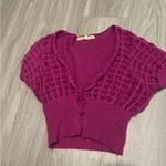 Urban Outfitters  Pink Knit Cropped Cardigan Photo 0