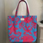 Lilly Pulitzer For Estee Lauder Tote Bag Blue Red Photo 0