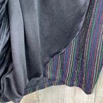 Flaw/City Studio XXS Metallic Pin Striped Black Sheath Dress Tulip Style Bottom Photo 6