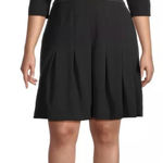 Ming Wang  black Pleated Knee-Length Dress size large NWT Photo 0