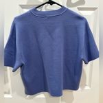 Abercrombie & Fitch Abercrombie Short Sleeve Sweater Size Small Periwinkle Color Cozy Madeline Crew Photo 2