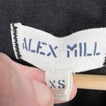 Alex Mill Linen Romper Black Long Sleeve Relaxed Fit Button Front Size XS Photo 5