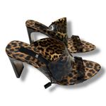 ZARA ‎ Leopard Print Clear Strap Heels Women EU 40 Chunky Block Heel Mules Photo 2