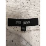 Chloe + Jasmine Speckled Cardigan Sweater 2X Open Front Pockets Gray Photo 2