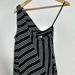 Maeve Anthropologie Moka One-Shoulder Stripe Dress Size Small Photo 3