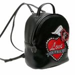 Betsey Johnson  Love Forever Mini Backpack, Black, Red Photo 2